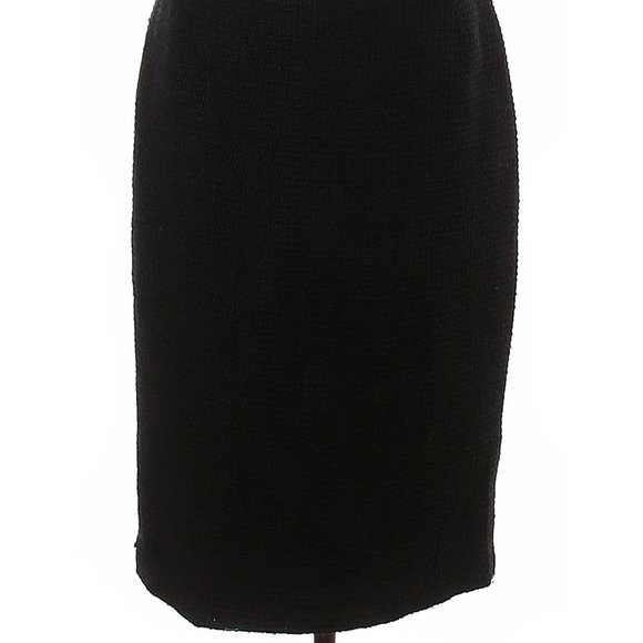 Lafayette 148 New York Wool Skirt Black Sz 10 #390 - Picture 2 of 4